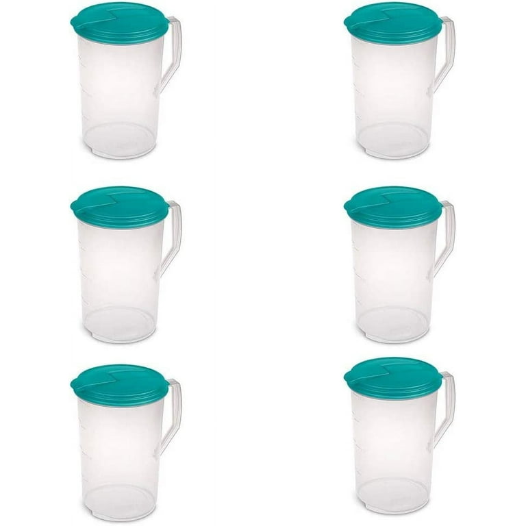https://i5.walmartimages.com/seo/Sterilite-1-Gallon-Round-Plastic-Pitcher-and-Spout-Clear-w-Color-Lid-6-Pack_f3e578ea-7f0e-4104-8cd3-8bb0439a1b68.92282ec258d76c9aab445be87e999146.jpeg?odnHeight=768&odnWidth=768&odnBg=FFFFFF