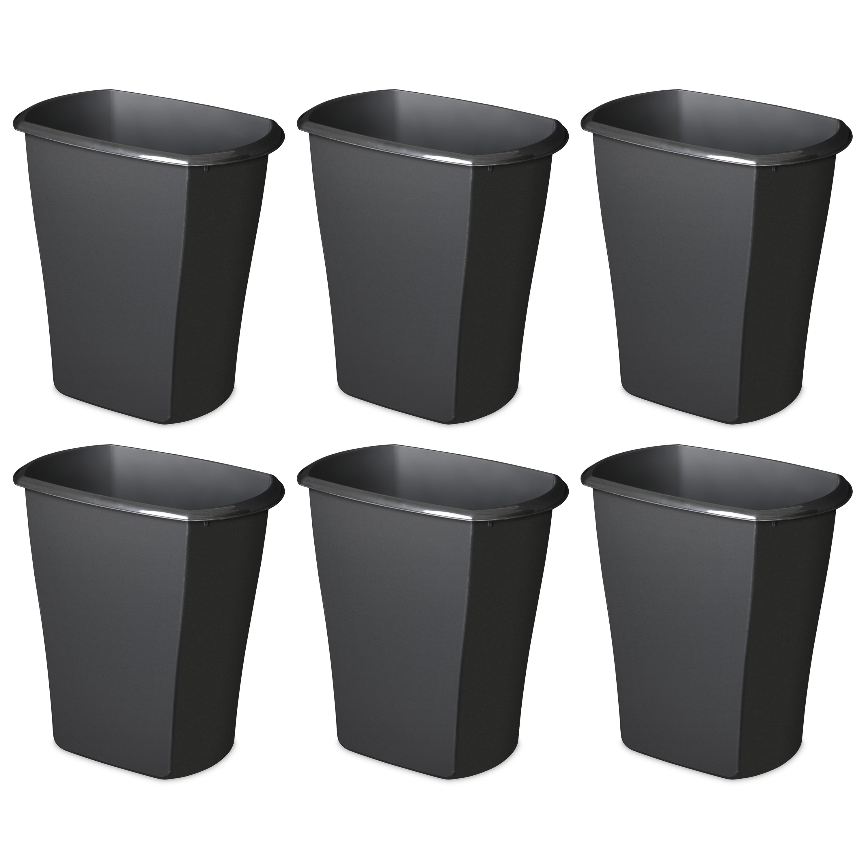 Sterilite 10 Gallon Rectangular Wastebasket – Durable White Plastic