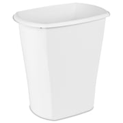 Sterilite Large Kitchen Trash Can, 10 Gallon Plastic Garbage Bin with No Lid, White
