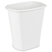 Sterilite 10 Gal. Rectangular Wastebasket, Plastic, Kitchen, White