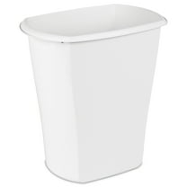 Sterilite 10 Gal. Rectangular Wastebasket, Plastic, Kitchen, White
