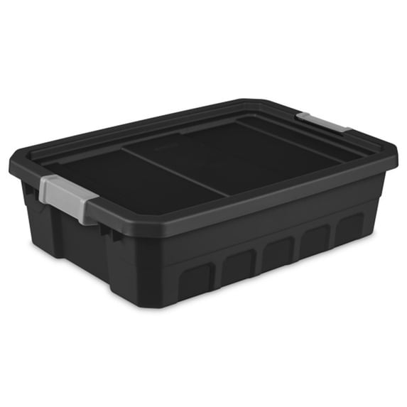 Sterilite 10 Gallon Industrial Stacker Storage Totes w/ Clip Lids (12 Pack)