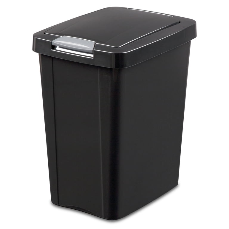 Sterilite, Wastebasket, 7.5 Gallon, TouchTop, Black - Walmart.com