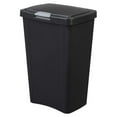 thumbnail image 1 of Sterilite 10459004 13 Gallon TouchTop Wastebasket with Titanium Latch, Black, 1 of 4