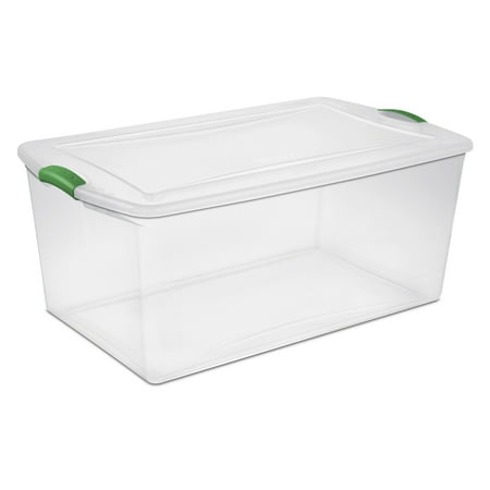 Sterilite 105 Qt. Latch Box Elf Green Case of 4