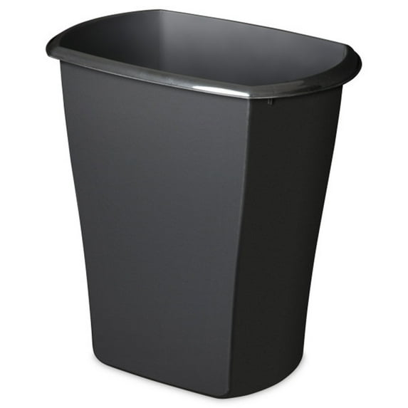 Sterilite 10529006 5.5 Gal Ultra Plastic Wastebasket Trash Can, Black (6 Pack)