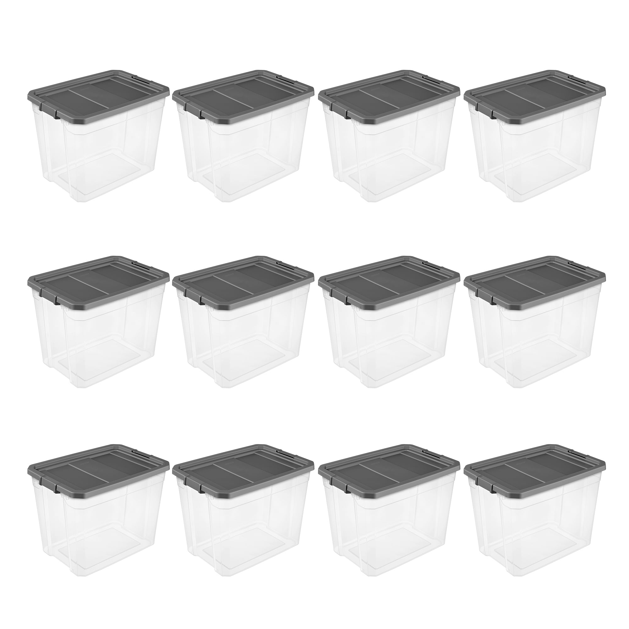 Sterilite 6 Qt. Clear Stacking Closet Storage Bin Container with Lid  (108-Pack) 108 x 16428012 - The Home Depot