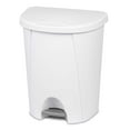 thumbnail image 1 of Sterilite 6.6 gal White Polypropylene Step-On Locking Automatic Touchless Wastebasket, 1 of 4