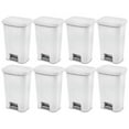 thumbnail image 1 of Sterilite 11.9 Gal Rectangle Step On Trash Kitchen Wastebasket, (8 Pack), 1 of 9