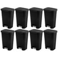 thumbnail image 1 of Sterilite 11.9 Gal Rectangle Step On Trash Kitchen Wastebasket (8 Pack), 1 of 10