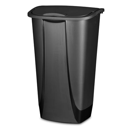 Sterilite 11 Gal. SwingTop Wastebasket Black