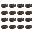 thumbnail image 1 of Sterilite 11 Inch Small Weave Storage Organizer Basket, Espresso (16 Pack), 1 of 7