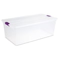 thumbnail image 1 of Sterilite 110 Qt Clear Storage Box with Secure Latching Lid, (8 Pack), 1 of 7