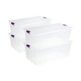 thumbnail image 1 of Sterilite 110 Qt ClearView Latch Storage Box, Stackable Bin w/ Latch Lid, 4-Pack, 1 of 8
