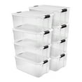 thumbnail image 1 of Sterilite 116 Qt Stackable Storage Bin Plastic Organizing Container, 8 Pack, 1 of 11
