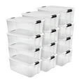 thumbnail image 1 of Sterilite 116 Qt Ultra Latching Clear Plastic Storage Container, 12 Pack, 1 of 10