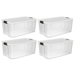 Dropship Set Of 6 Sterilite 66 Quart Latch Box Plastic Storage Tote  Container Organizer to Sell Online at a Lower Price