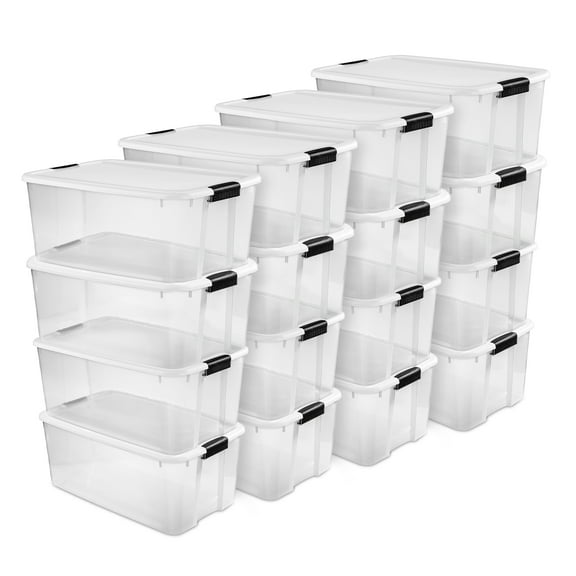 Sterilite Plastic 5-Drawer Tower, Black with Clear Drawers, Adult