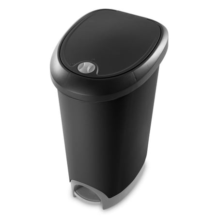 Sterilite 12.6 Gallon Locking Lid Kitchen Wastebasket Trashcan, 4 Pack