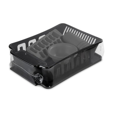 Sterilite 12 Piece Kitchen Set, Includes Sinkset, Bowls, Tumblers, Ice Cube Trays, Black