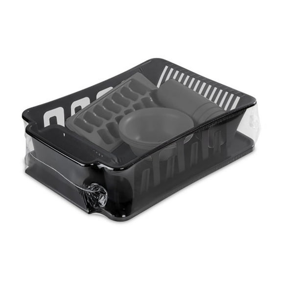 Sterilite 12 Piece Kitchen Set, Includes Sinkset, Bowls, Tumblers, Ice Cube Trays, Black