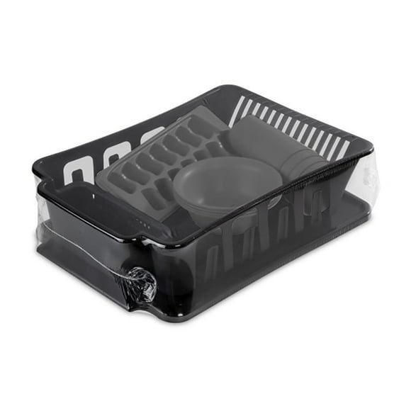 Sterilite 12 Piece Kitchen Set, Includes Sinkset, Bowls, Tumblers, Ice Cube Trays, Black