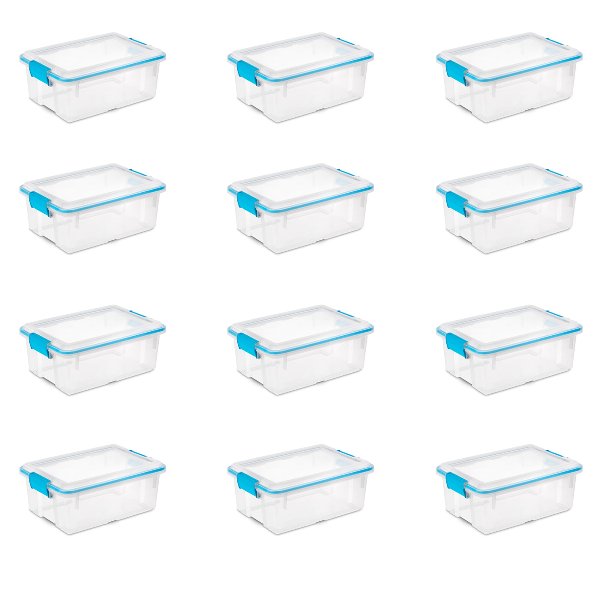 Sterilite 12 Qt Plastic Storage Bin Container Clear Gasket Sealed Box, (6  Pack), 6pk - Kroger