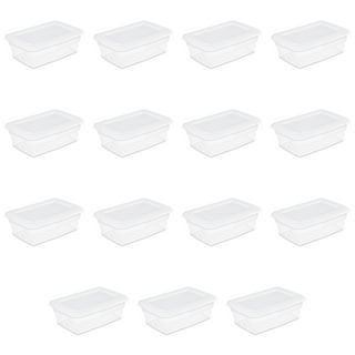 Sterilite Set of (2) 28 Qt. Storage Boxes Plastic, Titanium 