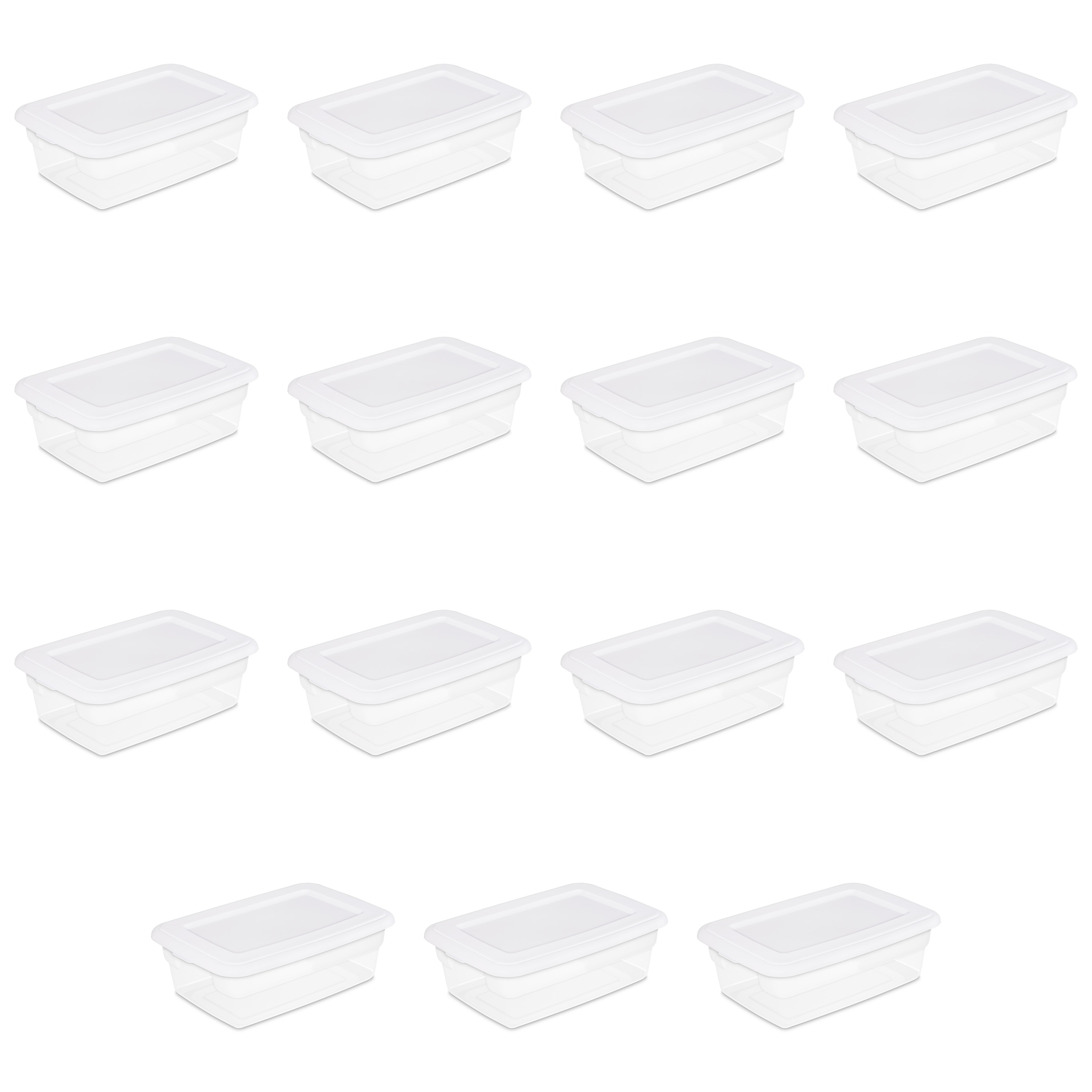 Sterilite 12 Qt. Storage Box Plastic, White, Set of 15 - image 1 of 9