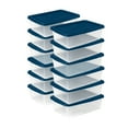 thumbnail image 1 of Sterilite 12 Qt Storage Boxes, Clear Plastic Containers with Snap Lids, Set of 24, Blue, 1 of 7
