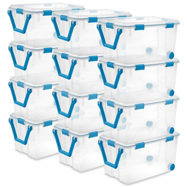 Sterilite 120-Qt Clear Plastic Wheeled Containers with Gasket