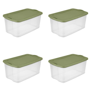 5pcs Transparent Desktop Storage Box Toy Packing Box Plastic Carrying Case  with Handle