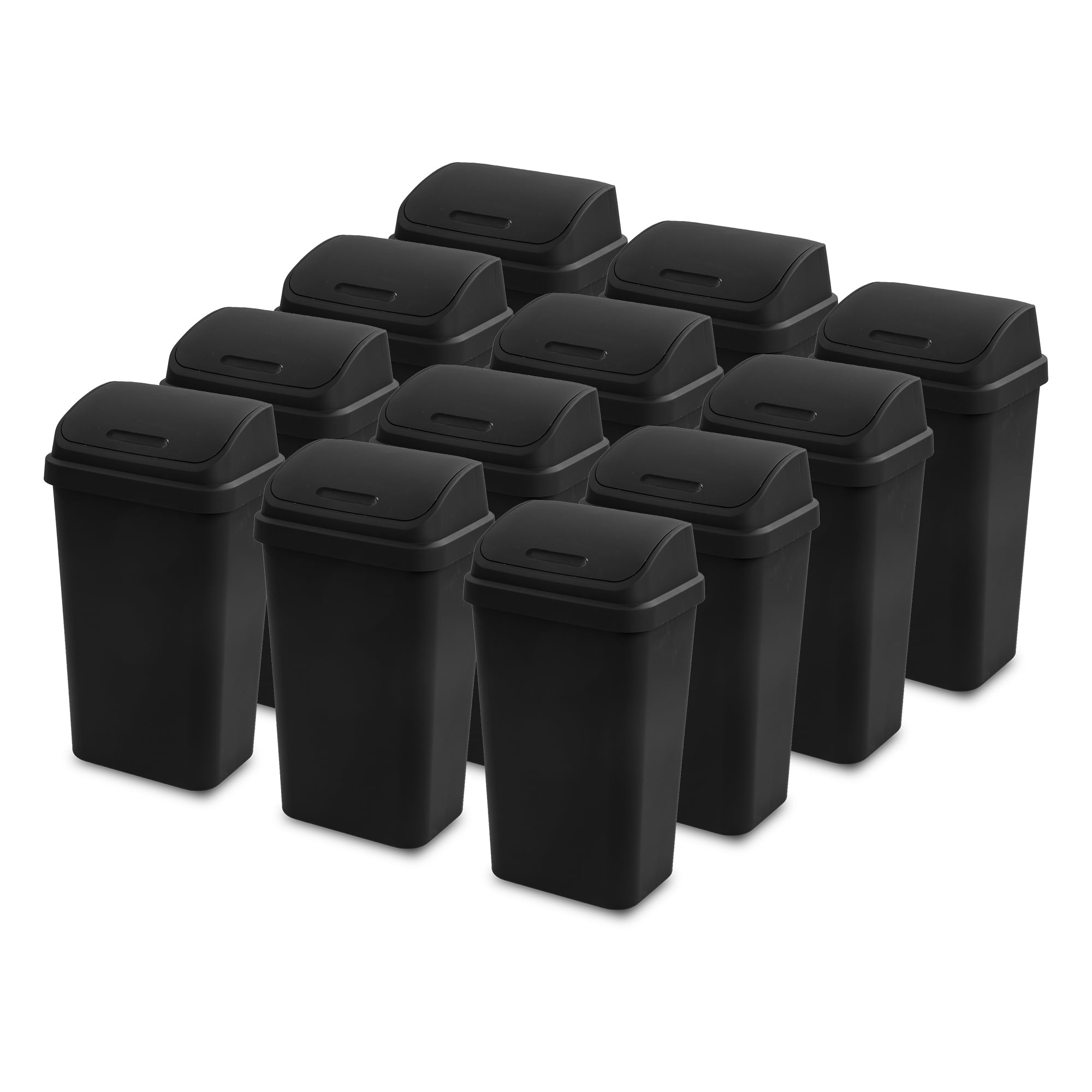 Sterilite, Wastebasket Trash Can, 13 Gallon, Black - Walmart.com