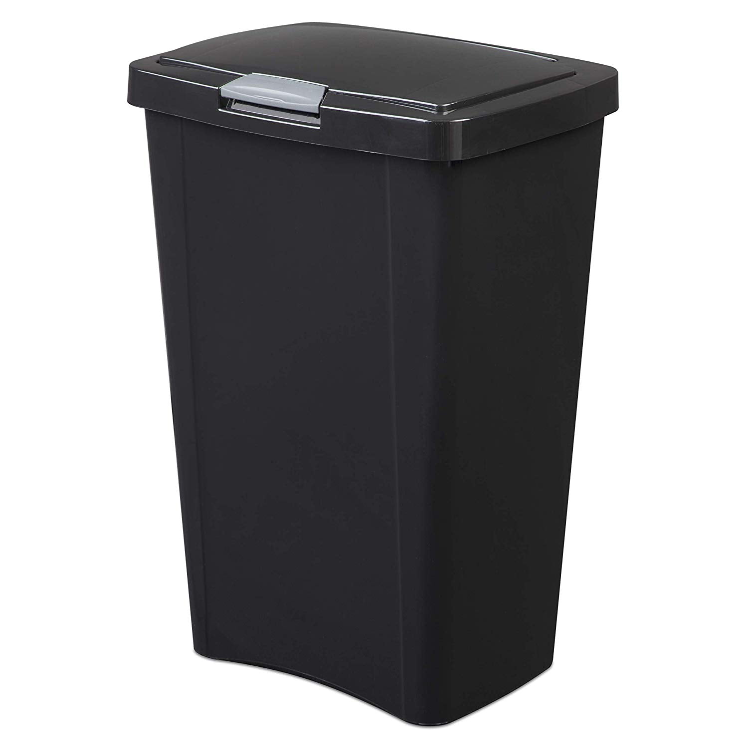 Sterilite 13 Gallon TouchTop Wastebasket with Titanium Latch, (12 Pack