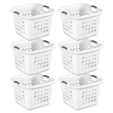 Sterilite 14 gal Ultra Plastic Laundry Basket w/ Gripped Handles, (6 Pack)