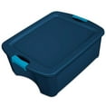 thumbnail image 1 of Sterilite 14447406 12 Gallon Blue Latch & Carry Tote, 1 of 1