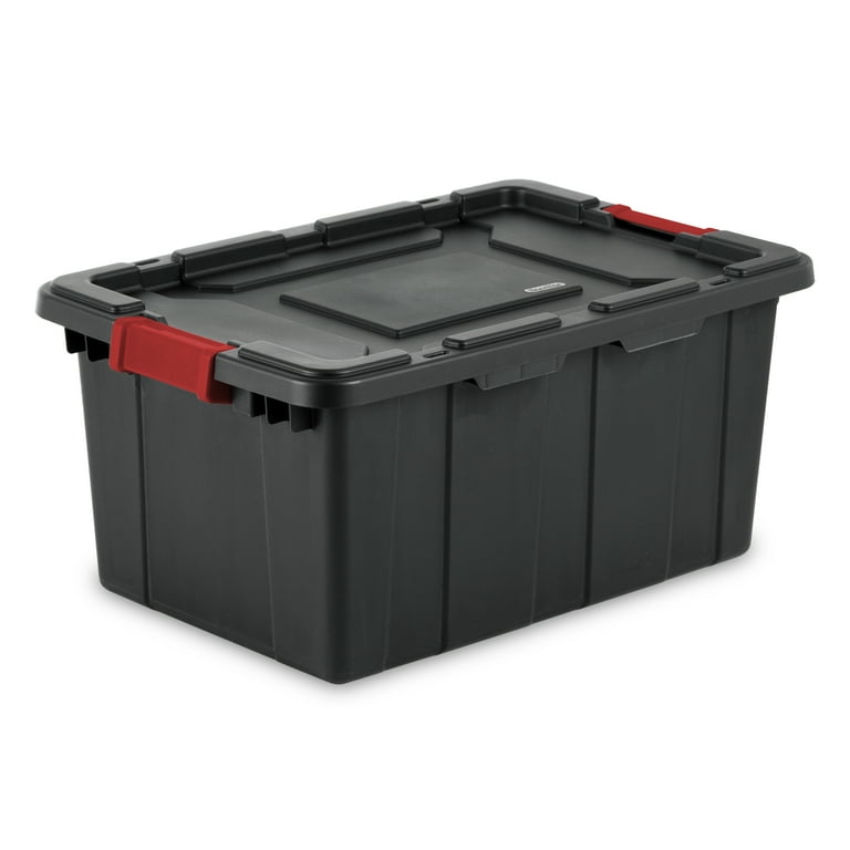 Sterilite 15 Gallon Rugged Industrial Tote Durable Plastic Black Set of 6 Ideal for Active Storage Needs Walmart