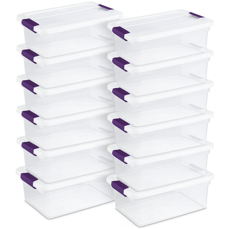 Sterilite, Storage Container, 15 Qt, Clear, 12 Pack - Walmart.com