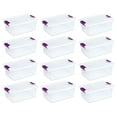Sterilite 15 Qt. Plastic Stackable Storage Container w/Lid, Clear (12 Pack)