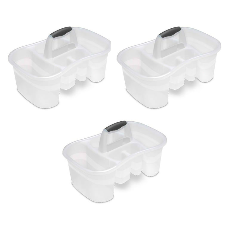 Sterilite 6-Pack 13.2-in W x 8.7-in H x 17.7-in D White Plastic Caddy in  the Storage Bins & Baskets department at