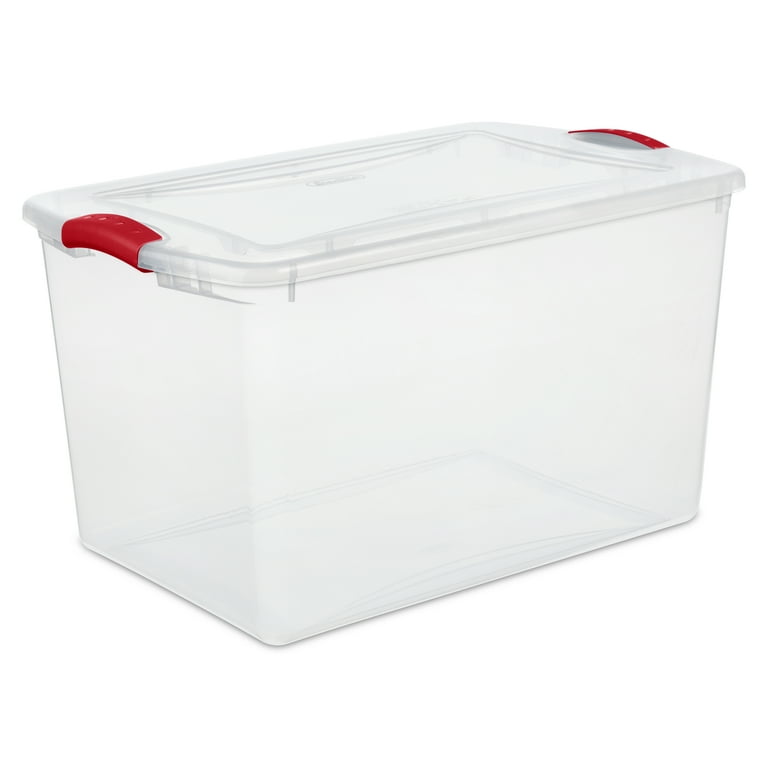 Sterilite 16.5 Gallon Plastic Storage Box, Infra Red - Walmart.com