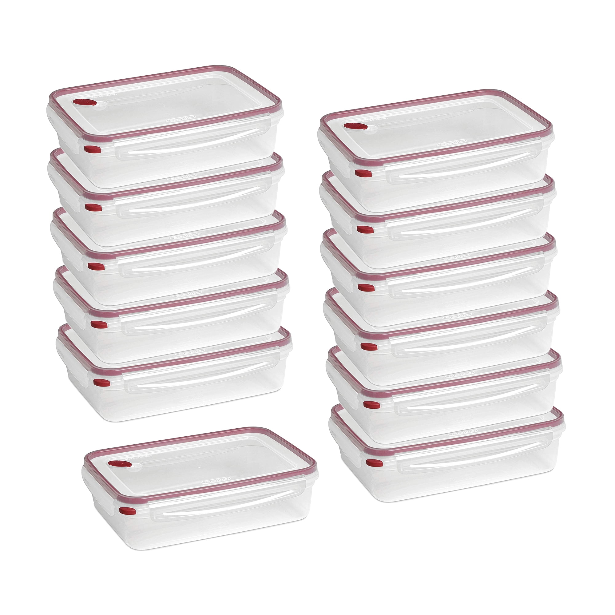 Sterilite 4.5 Cup Rectangle Ultra-Seal Food Storage Container, Green (6 Pack)