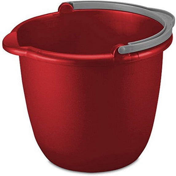 Sterilite 16 Qt. Dual Spout Pail Classic Red