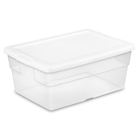 Sterilite 16 Qt Stackable Clear Plastic Storage Container w/ Lid, (36 Pack)