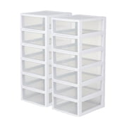Sterilite 16 Quart Clear Plastic Stacking Storage Drawer Container Box, 12 Pack