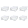 thumbnail image 1 of Sterilite 16 Quart Clear Plastic Stacking Storage Drawer Container, 6 Pack, 1 of 8