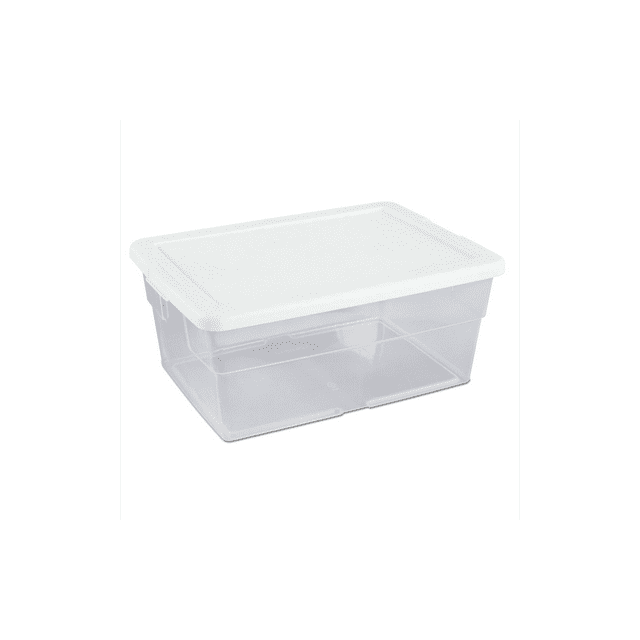 Sterilite Caja de Almacenamiento 16 Cuartos con Tapa - Ropa, Zapatos ...