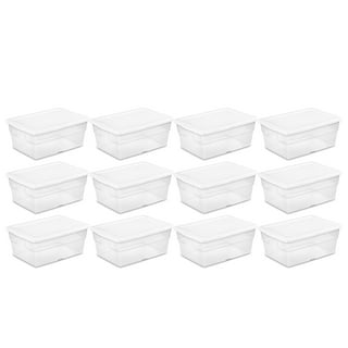 HART 160 Quart Latching Plastic Storage Bin Container, Clear, Set of 3