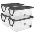 thumbnail image 1 of Sterilite 160 Qt Latching Stackable Wheeled Storage Tote w/ Lid, 4 Pack, 1 of 9