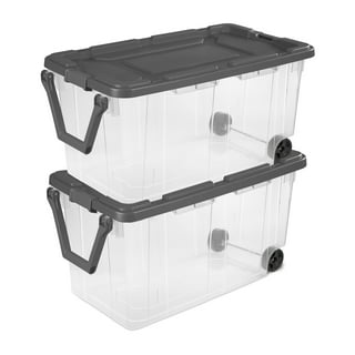 Sterilite Plastic 5-Drawer Tower, Black with Clear Drawers, Adult